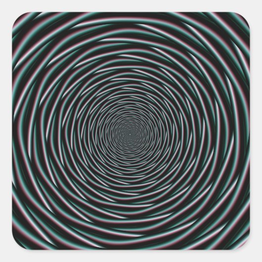 Spool Vortex Quadratischer Aufkleber (Vorderseite)