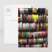 Spools des farbenfrohen NYC Garment District Postkarte (Vorne/Hinten)