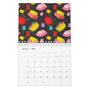 Spools Sewing Threads Pins Blankets Seamstress Kalender