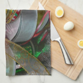 Spools von Weihnachten Weihnachtsfeiertag Rot und  Geschirrtuch (Viertel Falte)