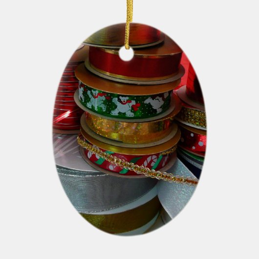 Spools von Weihnachten Weihnachtsfeiertag Rot und  Keramikornament (Vorne)