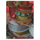 Spools von Weihnachten Weihnachtsfeiertag Rot und  Klemmbrett (Rückseite)