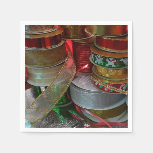 Spools von Weihnachten Weihnachtsfeiertag Rot und  Serviette (Vorderseite)