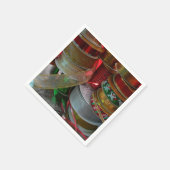 Spools von Weihnachten Weihnachtsfeiertag Rot und  Serviette (Ecke)