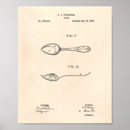Spoon 1882 Patent Art - Alte Peper Poster