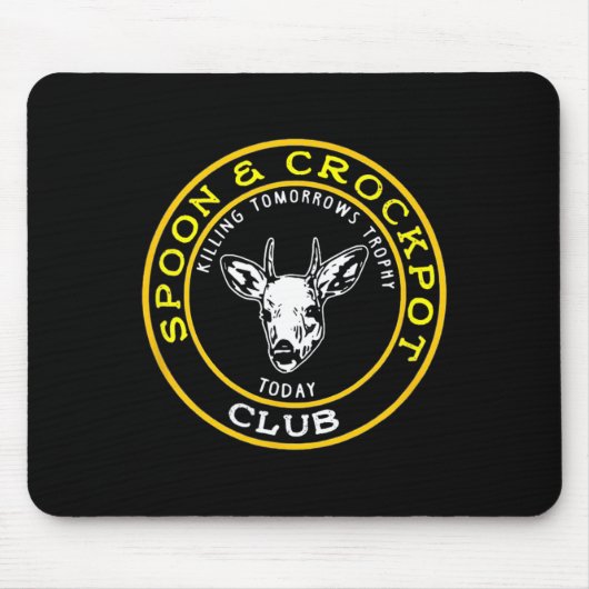 Spoon and Crockpot Club Funny Junting Design Mousepad (Vorne)
