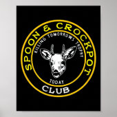 Spoon and Crockpot Club Funny Junting Design Poster (Vorne)