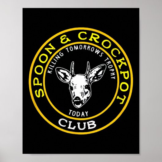 Spoon and Crockpot Club Funny Junting Design Poster (Vorne)