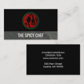 Spoon Fork Chili Logo Visitenkarte (Vorne/Hinten)