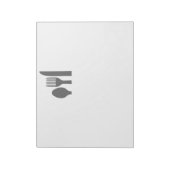 Spoon Knife Fork Graphic Notizblock (Rotiert)