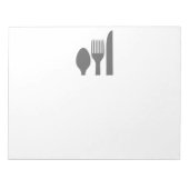 Spoon Knife Fork Graphic Notizblock (Vorderseite)