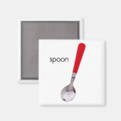 Spoon Kühlschrank Magnet (Vorderseite/Rückseite)