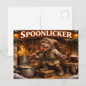Spoon Licker Isländischer Yule Lad Postkarte (Vorne/Hinten)
