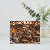 Spoon Licker Isländischer Yule Lad Postkarte (Stehend Vorderseite)