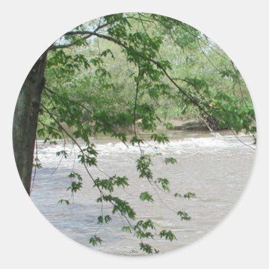 Spoon River Dam Runder Aufkleber (Vorderseite)