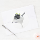 Spoon von BlackBerry-Jogurt Runder Aufkleber (Umschlag)