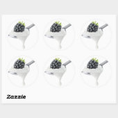 Spoon von BlackBerry-Jogurt Runder Aufkleber (Blatt)