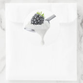 Spoon von BlackBerry-Jogurt Runder Aufkleber (Tasche)