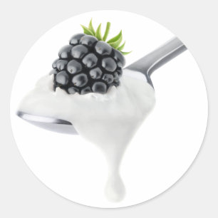 Spoon von BlackBerry-Jogurt Runder Aufkleber