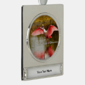 Spoonbill Banner-Ornament Silber (Rechts)