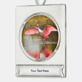 Spoonbill Banner-Ornament Silber (Links)
