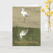 Spoonbill Birthday Card Karte (Gelbe Blume)