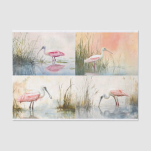 Spoonbill Collage 1 Decoupage Paper Seidenpapier