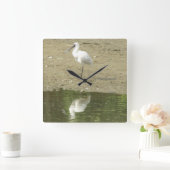 Spoonbill-Uhr Quadratische Wanduhr (Zuhause)