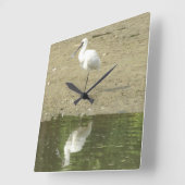 Spoonbill-Uhr Quadratische Wanduhr (Winkel)