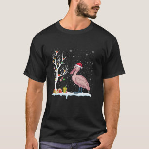 Spoonbill Weihnachtsmannmütze Festlicher Baum Weih T-Shirt