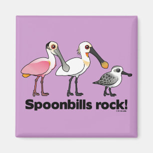 Spoonbills Rock! Magnet