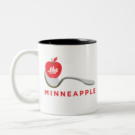 Spoonbridge und Minneapple Kaffee-Tasse Zweifarbige Tasse (Links)