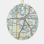 Spooner WI Karte Keramik Ornament (Links)