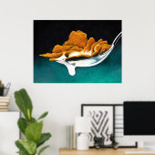 Spoonful of Cereal and Milk Painting Poster (Heimbüro)