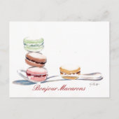 Spoonful von Macarons Postkarte (Vorderseite)