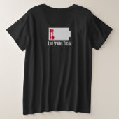 Spoonie-Akkuzähler - Low Spoons-Shirt Große Größe T-Shirt (Design Rückseite)