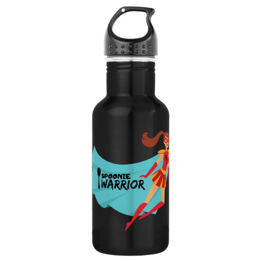 Spoonie Krieger Edelstahlflasche (Vorderseite)