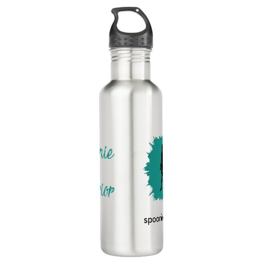 Spoonie Kriegers-Edelstahl-Wasser-Flasche Trinkflasche (Rückseite)