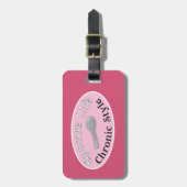 Spoonie-Stil - Rosa Gepäckanhänger (Vorderseite vertikal)