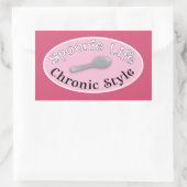 Spoonie-Stil - Rosa Rechteckiger Aufkleber (Tasche)