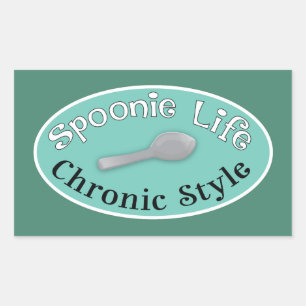 Spoonie Style - Diner Green Rechteckiger Aufkleber
