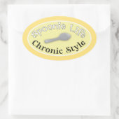 Spoonie Style - Gelb Ovaler Aufkleber (Tasche)