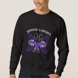 Spoonie Warrior Fibro Lupus Müdigkeit Migräne Purp Sweatshirt