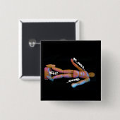 Spoonies warnendes Knopf-Abzeichen-Button Button (Vorne & Hinten)