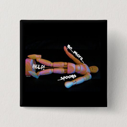 Spoonies warnendes Knopf-Abzeichen-Button Button (Vorderseite)
