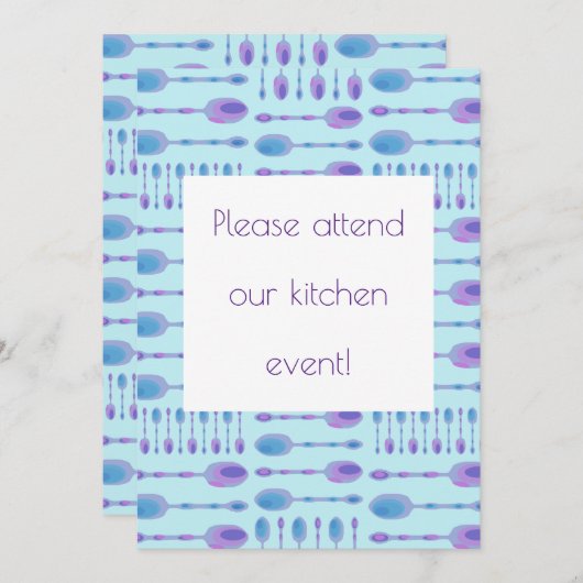 Spoons Kitchen Event Einladung (Vorne/Hinten)