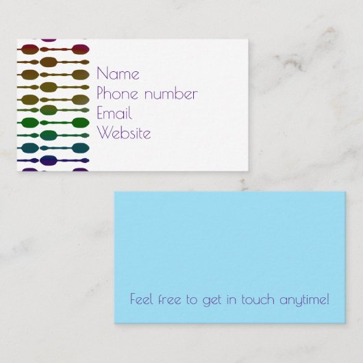 Spoons Visitenkarte (Vorne/Hinten)