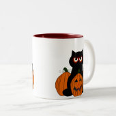 Spoooky Miezekatze Zweifarbige Tasse (VorderseiteRechts)