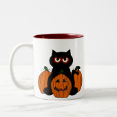 Spoooky Miezekatze Zweifarbige Tasse (Links)