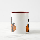 Spoooky Miezekatze Zweifarbige Tasse (Mittel)